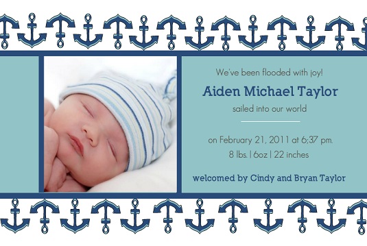 nautical baby announcements