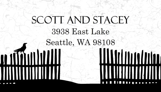 Halloween Address Labels From PurpleTrail Haunted House Address Label Halloween Address Labels