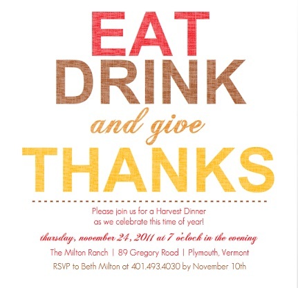 thanksgiving invitations from purpletrail