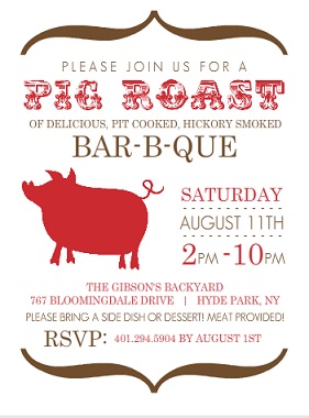 pig roast invitation template