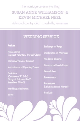beautiful wedding programs