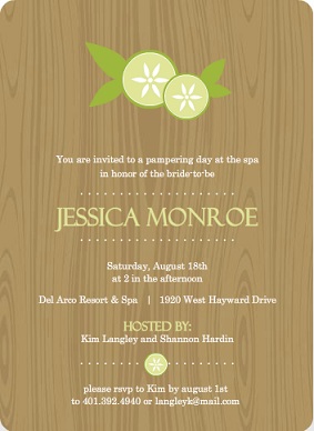 spa invitations